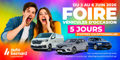 Grande Foire v&eacute;hicules d&rsquo;occasion Autobernard Valence du 2 au 6 juin !