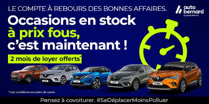 Occasions &agrave; prix fous chez Autobernard Valence : 2 mois de loyer offerts*