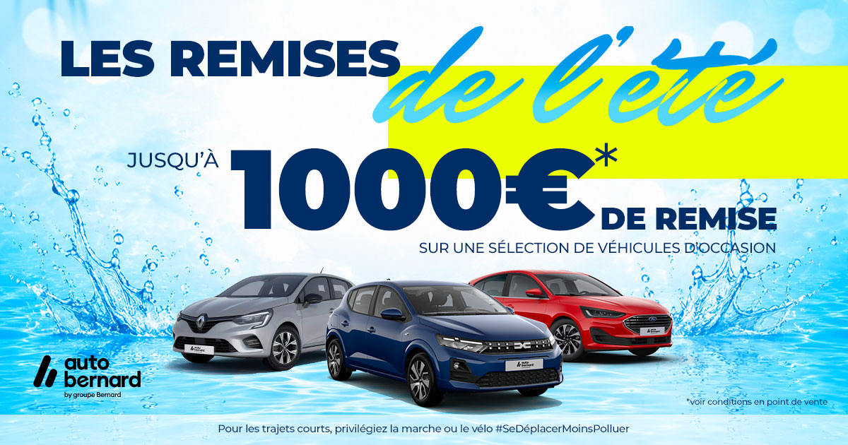 Jusqu'&agrave; 1000&euro; de remise* pendant les remises de Juillet