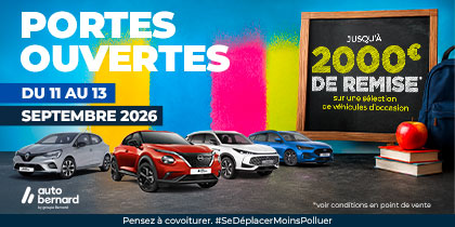 Portes Ouvertes Autobernard : jusqu'&agrave; 2 000&euro; de remise