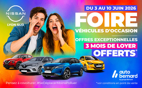 C'est la foire de l'occasion du 3 au 10 juin chez Nissan Lyon Sud
