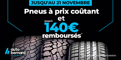 Jusqu'au 21 Novembre : Pneus &agrave; prix co&ucirc;tant + jusqu'&agrave; 140 &euro; rembours&eacute;s* chez Stellantis