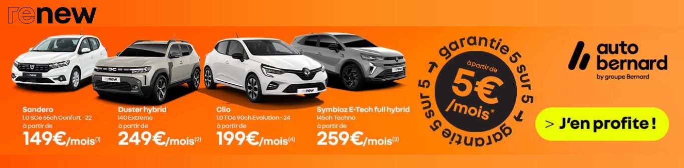 Bons plans d'automne renew : louez votre voiture &agrave; prix tout doux 