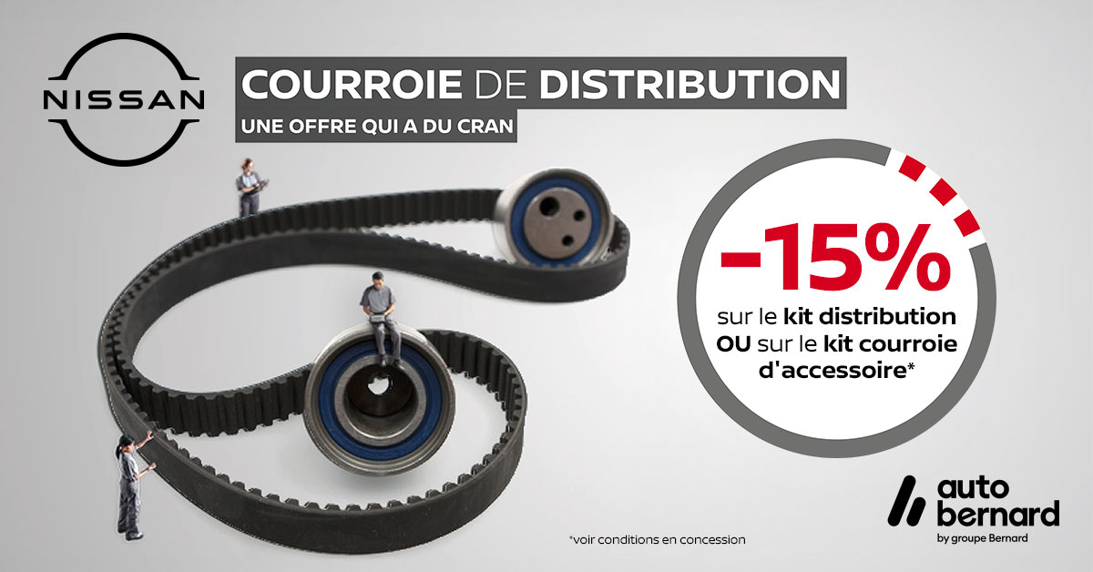 -15% sur le remplacement de votre courroie de distribution Nissan