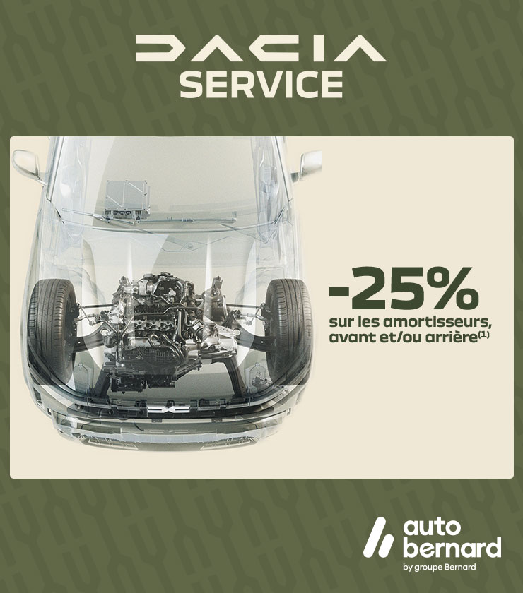 -25% sur les amortisseurs avant et/ou arrière - Autobernard