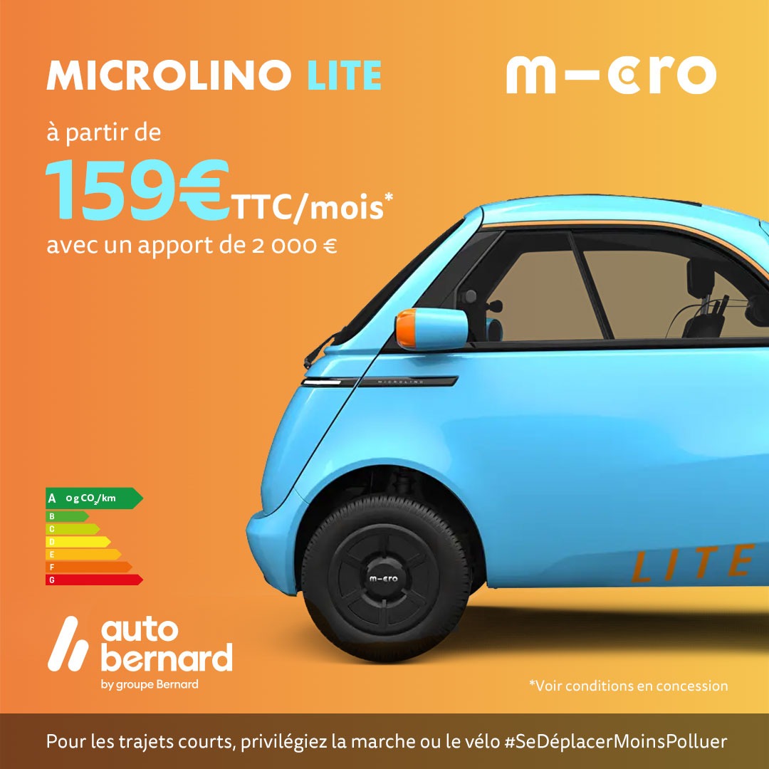 Microlino lite à parir de 159€ TTC par mois