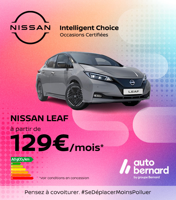 Nissan Leaf &agrave; partir de 129&euro;/mois
