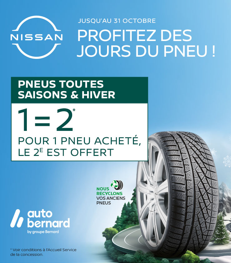 Profitez des jours pneu jusqu'au 31 octobre