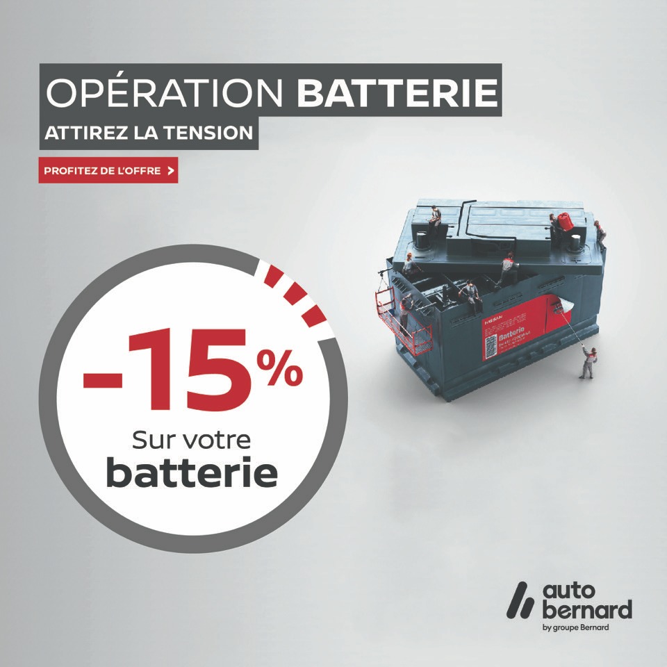 -15% sur votre batterie chez Autobernard