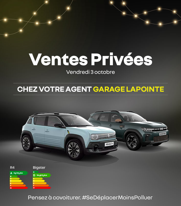 Ventes Priv&eacute;es garage Lapointe