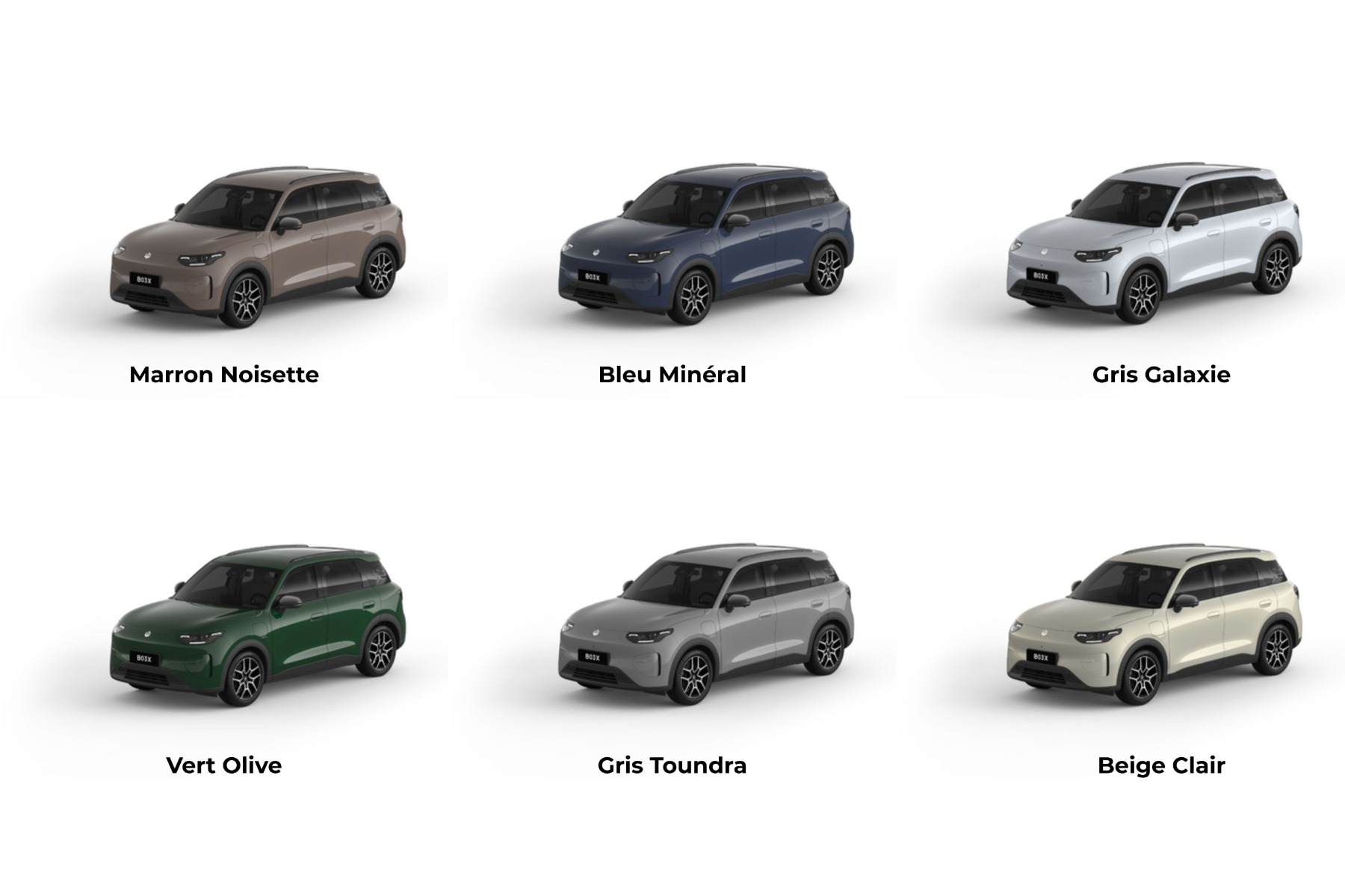 Des couleurs pour personnaliser votre B03X